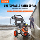 VEVOR gāzes augstspiediena mazgātājs, 3400 PSI, 9,8 л/мин, ar 5 sprauslu komplektu automašīnām, vertikāls
