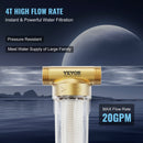 VEVOR spin-down filtrs, 40 µm + 30 µm, nogulšņu filtrs akas ūdenim,  20 mm G-F + 25 mm G-M, 4 m³/h plūsma