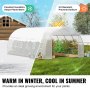 VEVOR parnēsājama augu siltumnīca 5,9 x 2,95 x 1,98 м, оцинкованная рама, PE парклажумс, балта