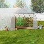 VEVOR parnēsājama augu siltumnīca 5,9 x 2,95 x 1,98 м, оцинкованная рама, PE парклажумс, балта