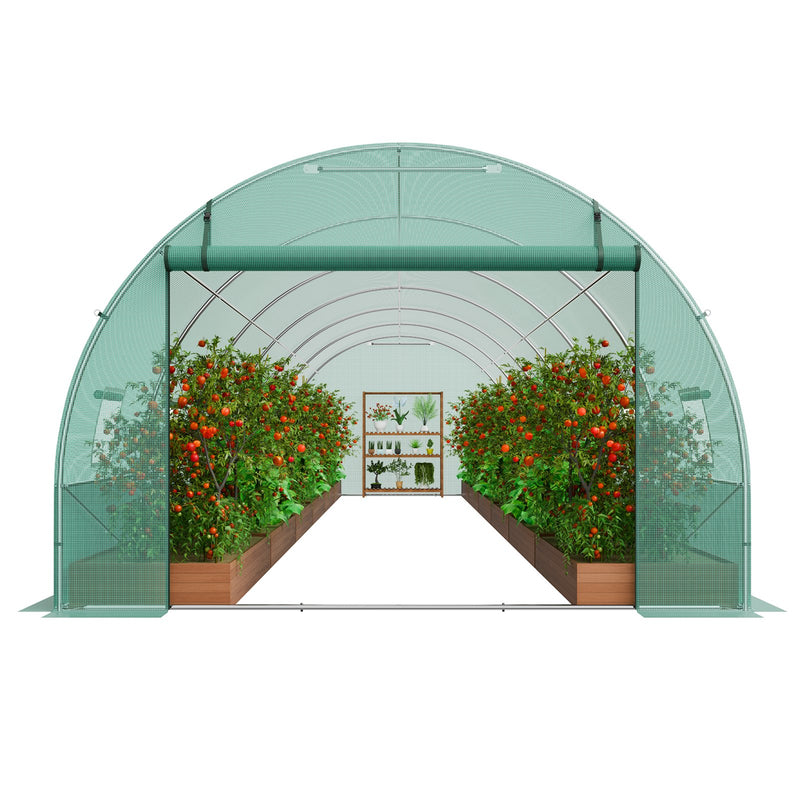 VEVOR parnēsājama augu siltumnīca 8,90x2,95x1,98 м, оцинкованная рама, PE парклажумс, зала