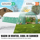 VEVOR parnēsājama augu siltumnīca 8,90x2,95x1,98 м, оцинкованная рама, PE парклажумс, зала