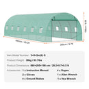 VEVOR parnēsājama augu siltumnīca 8,90x2,95x1,98 м, оцинкованная рама, PE парклажумс, зала