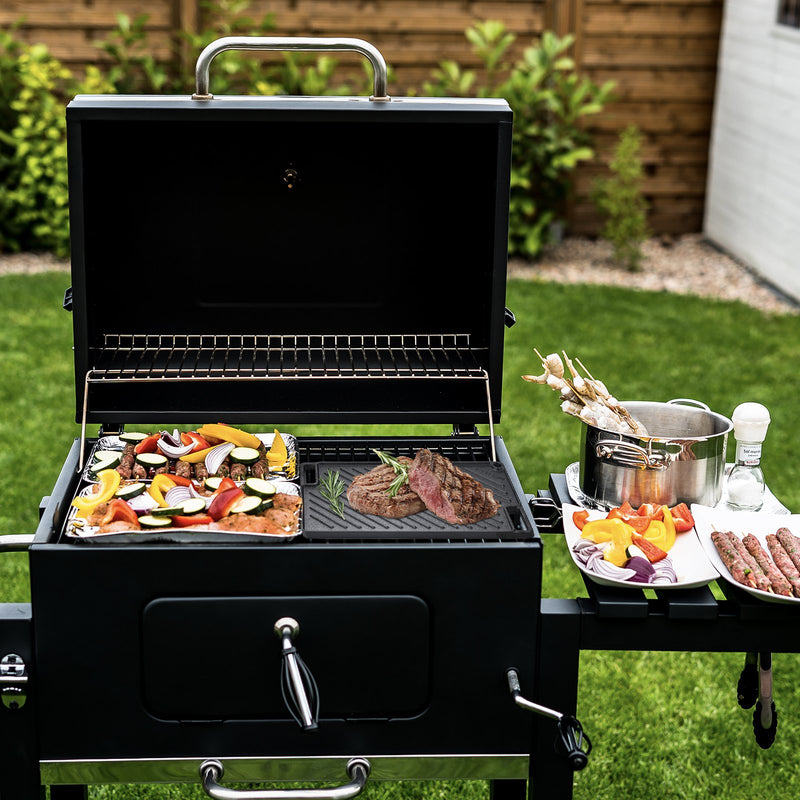 VEVOR Reversā Čuguna Grills/Griddle Panna 24,6 x 42,4 см, Divu Degļu Izmērs