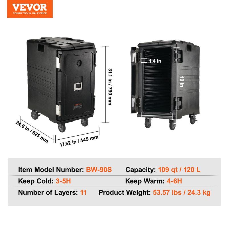 VEVOR изоляционная партия касте, 103 л, нержавеющая сталь, LLDPE с дубултаджам сикснам и ритениеем