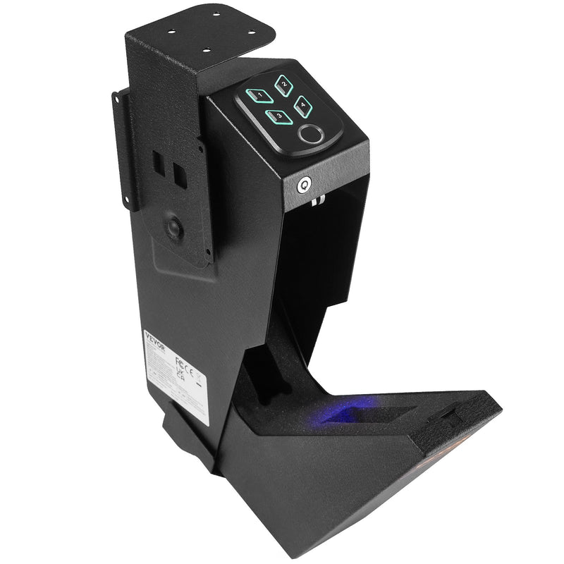 VEVOR sienas stiprināms pistoles seifs - biometriskais seifs ar 3 piekļuves veidiem, paredzēts 1 pistolei
