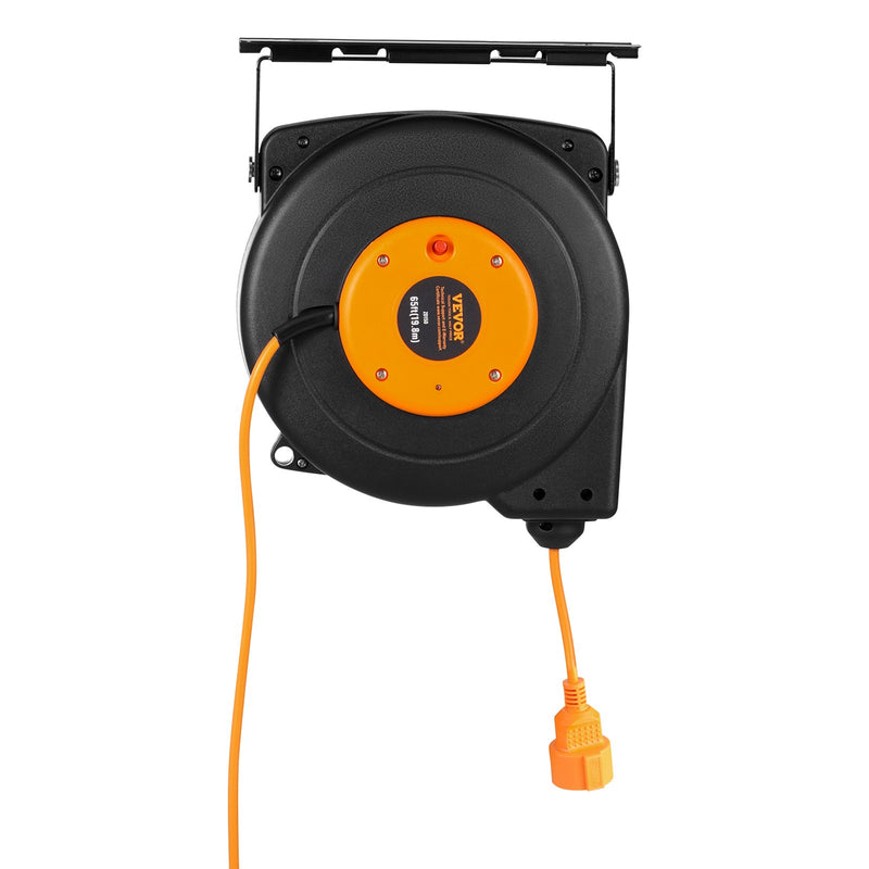 VEVOR 1000W automātiski ievelkama pagarinātāja spole ar 19 m strāvas vadu, 1 m ievadvads
