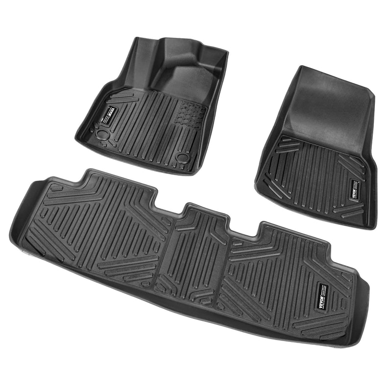 VEVOR automašīnas grīdas paklāji Tesla Model Y (2021–2024), 3 gab., TPE