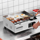 VEVOR komerciālā elektriskā grils 2800 W, galda virsmas, plakana virsma, 50 °C-300 °C