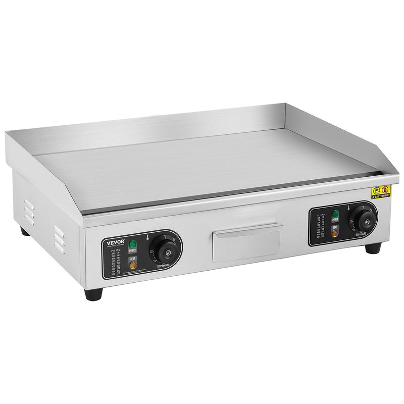 VEVOR komerciālā elektriskā grils 4000 W, galda virsmas, plakana virsma, 50 °C-300 °C