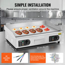 VEVOR komerciālā elektriskā grils 4000 W, galda virsmas, plakana virsma, 50 °C-300 °C