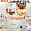 VEVOR komercialais elektriskais ēdienu sildītājs, 18L, 1200W, Bain Marie