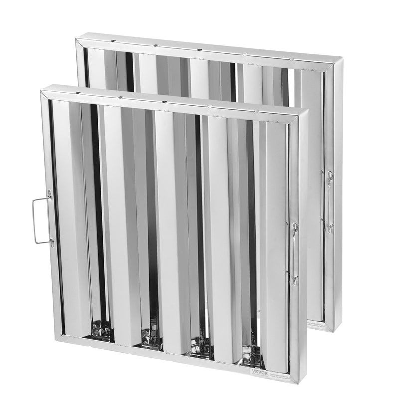 VEVOR 49,5 x 49,5 cm komerciālais tvaika nosūcēja filtrs - nerūsējošā tērauda lamellu filtrs