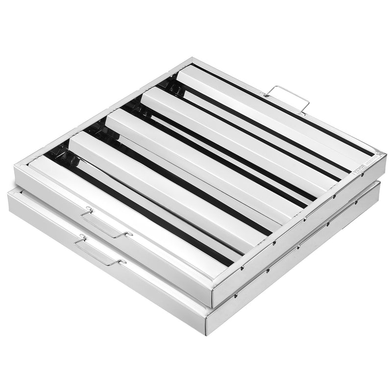 VEVOR 49,5 x 49,5 cm komerciālais tvaika nosūcēja filtrs - nerūsējošā tērauda lamellu filtrs