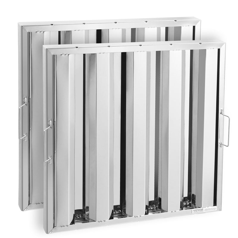 VEVOR 49,5 x 49,5 cm komerciālais tvaika nosūcēja filtrs - nerūsējošā tērauda lamellu filtrs