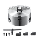 VEVOR 3-žokļu pašcentrējošā virpas patrona 160 mm, 3,5-160 mm satveršanas diapazons, ar atgriezeniskiem žokļiem un T-veida atslēgu, virpai/CNC/3D printerim/frēzei/urbjmašīnai
