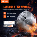 VEVOR 3-žokļu pašcentrējošā virpas patrona 160 mm, 3,5-160 mm satveršanas diapazons, ar atgriezeniskiem žokļiem un T-veida atslēgu, virpai/CNC/3D printerim/frēzei/urbjmašīnai