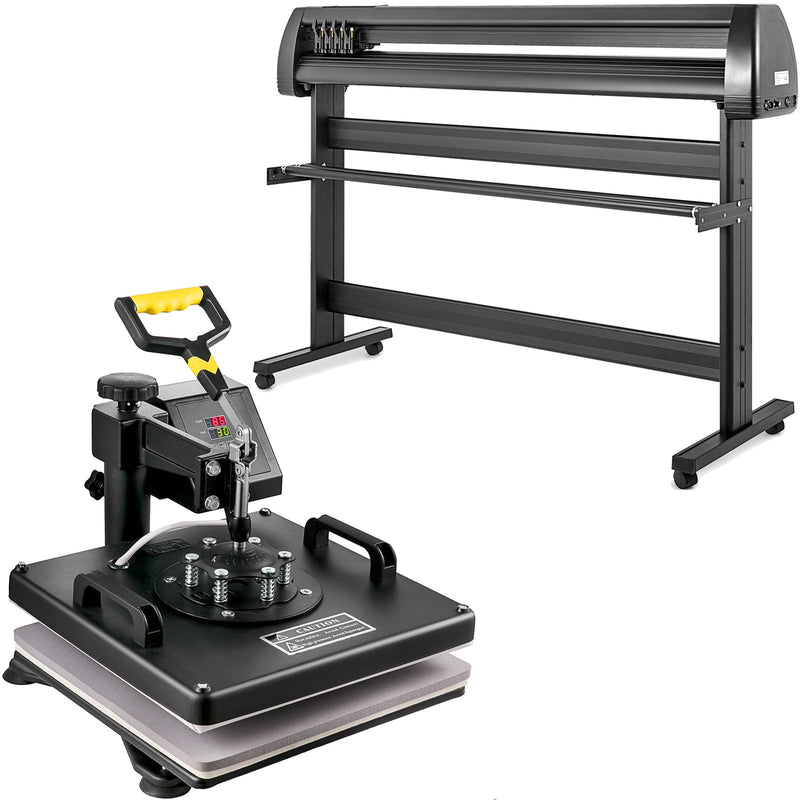 VEVOR 5-in-1 Siltuma prese 38 x 38 cm ar cepuru pārsūtīšanas funkciju un 135 cm Vinila griezēju un plotteri, 3 asmeņi