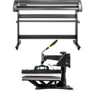 VEVOR 5-in-1 Siltuma prese 38 x 38 cm ar cepuru pārsūtīšanas funkciju un 135 cm Vinila griezēju un plotteri, 3 asmeņi