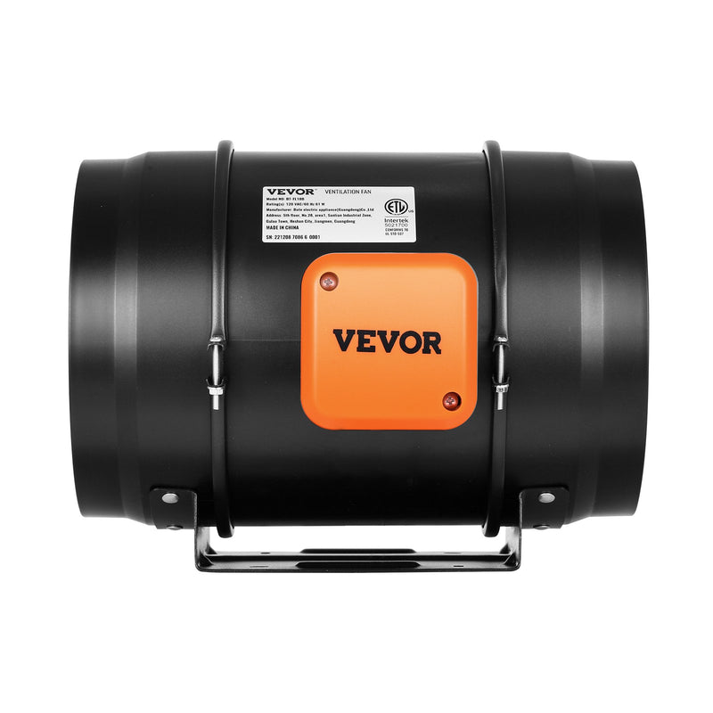VEVOR 203,2 mm cauruļvadu ventilaatorid HVAC izplūdes pūtēja komplekts AC Maināma Ātruma Kontrole