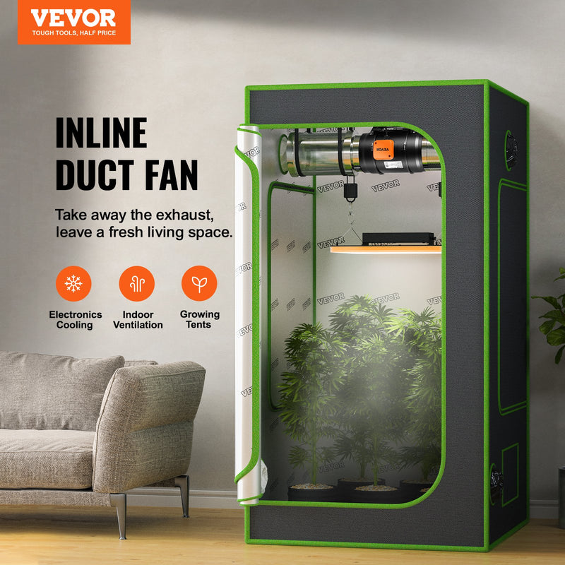 VEVOR 203,2 mm cauruļvadu ventilaatorid HVAC izplūdes pūtēja komplekts AC Maināma Ātruma Kontrole