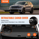 VEVOR izvelkamais bagāžas pārsegs Jeep Grand Cherokee 2. rinda 2022-2024 OEM dizains