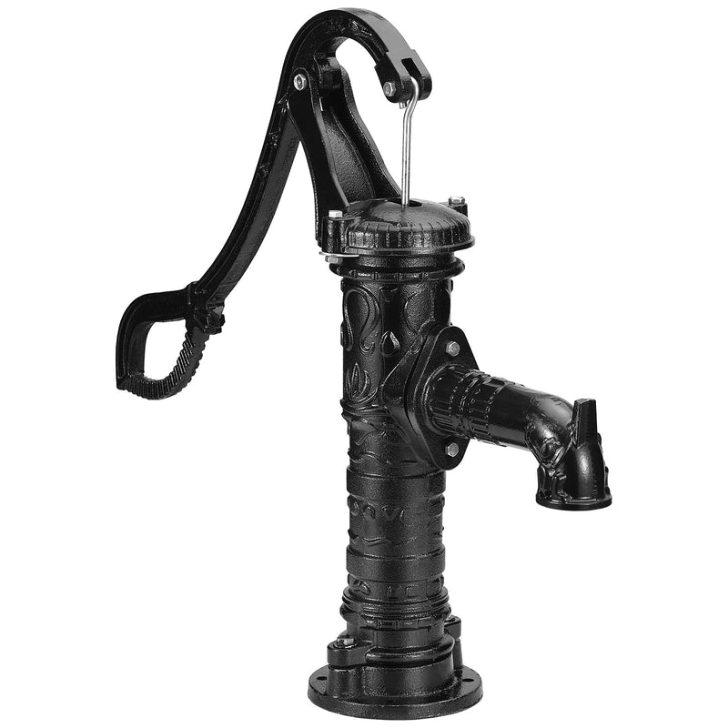 VEVOR Sviras sūknis, čuguna, 40x15x68 см ar ūdens cauruli 6,5x22 см, 16 см pamatnes diametrs, melns