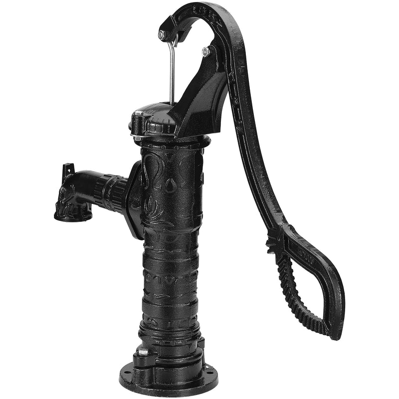 VEVOR Sviras sūknis, čuguna, 40x15x68 см ar ūdens cauruli 6,5x22 см, 16 см pamatnes diametrs, melns