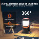 VEVOR 1000Lm LED Kempinga Laterna, Дарбина с аккумулятором, 4 Gaismas Režimi, Kompakta un Izturīga