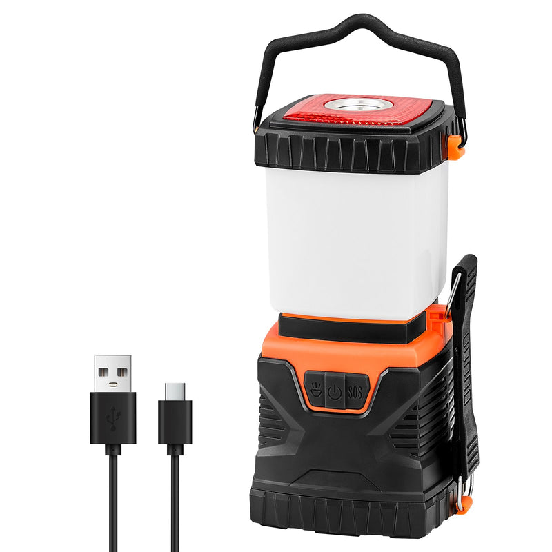VEVOR 1000Lm LED Kempinga Laterna, Uzlādējama, Pārnēsājama, Āra Piedzīvojumiem