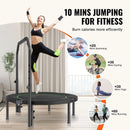 102 см salokāms mini fitnesa batuts ar rokturi pieaugušajiem - treniņiem un atsperīgām nodarbībām