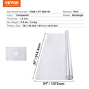 VEVOR PVC galda aizsargpārklājs, caurspīdīgs, 91×137 cm, 1,5 mm biezs – plastmasas aizsargs galdam