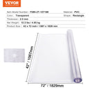 VEVOR PVC galda aizsargs, 107 x 183 см, пластиковые пакеты, 2,0 мм