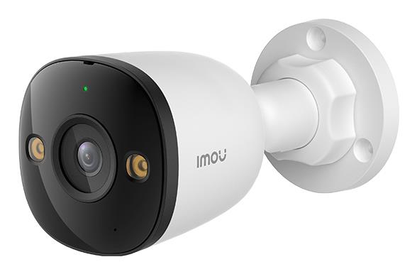 Imou PS3E 8 MP āra un iekštelpu bullet IP kamera, 2,8 mm, 109°, 8× digitālā tālummaiņa, Smart nakts redzamība līdz 30 m, H.265, divvirzienu audio, AI cilvēku un transportlīdzekļu noteikšana, sirēna, microSD līdz 512 GB, PoE, IP67, balta