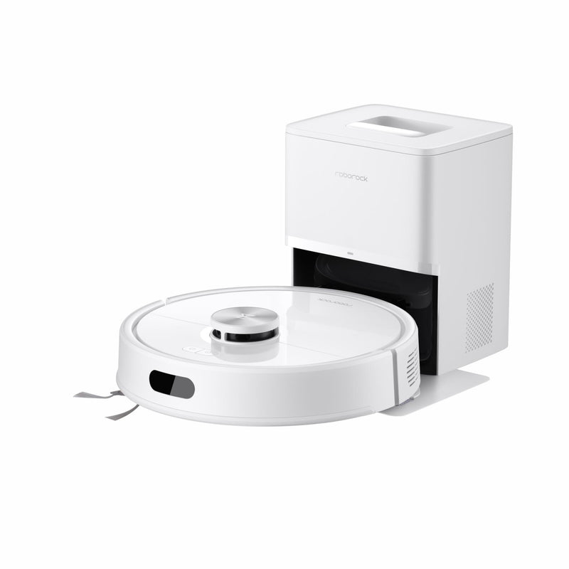 Roborock Q7 TF+ robotizētais putekļsūcējs, 10 000 Pa, sausā un mitrā uzkopšana, PreciSense LiDAR, Dual Anti-Tangle, automātiskā putekļu iztukšošana, 3200 mAh, balts