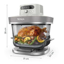 Ninja CRISPi PRO AS101EULG, 2050 W, 7-in-1 stikla karstā gaisa friteris, 5,7 l un 2,3 l CleanCrisp trauki, 7 programmas, PFAS nesaturošs, trauku mazgājamā mašīnā mazgājams