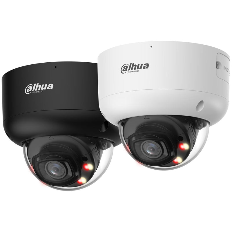 Dahua 6 MP āra kupolveida IP kamera, 2,8 mm, 109°, WizColor, Smart Dual Light, WDR 130 dB, WizMind, AcuPick, SMD 4.0, cilvēku un transportlīdzekļu noteikšana, 2 mikrofoni, skaļrunis, microSD līdz 1 TB, PoE+, IP67, IK10, melna