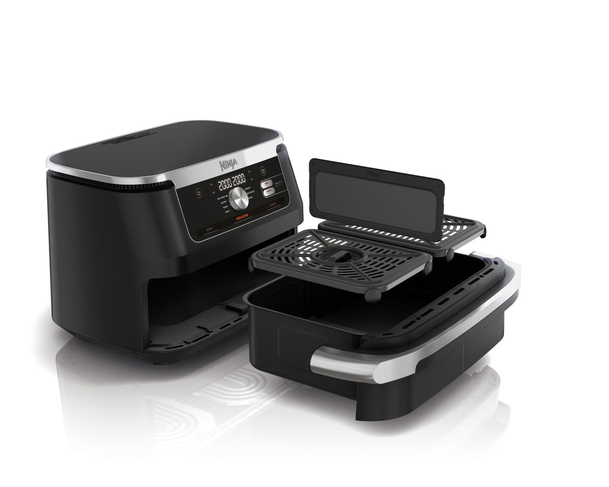 Ninja Foodi FlexDrawer AF500EU, 2470 W, 10.4 l hot air fryer with MegaZone, 2 independent 5.2 l zones, 7 cooking programmes, SYNC and MATCH functions