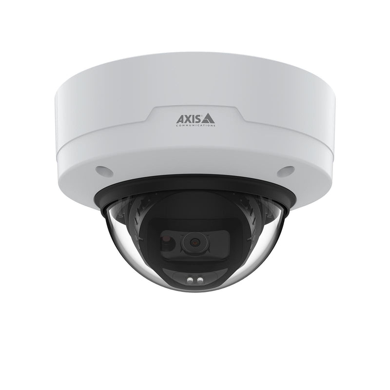 AXIS M3215-LVE 2 MP kupolveida IP kamera, 2,8–6 mm, 101° skata leņķis, Lightfinder, Forensic WDR, OptimizedIR līdz 20 m, H.264/H.265, AI analītika, mikrofons, microSD, PoE, IP66, IK10, balta