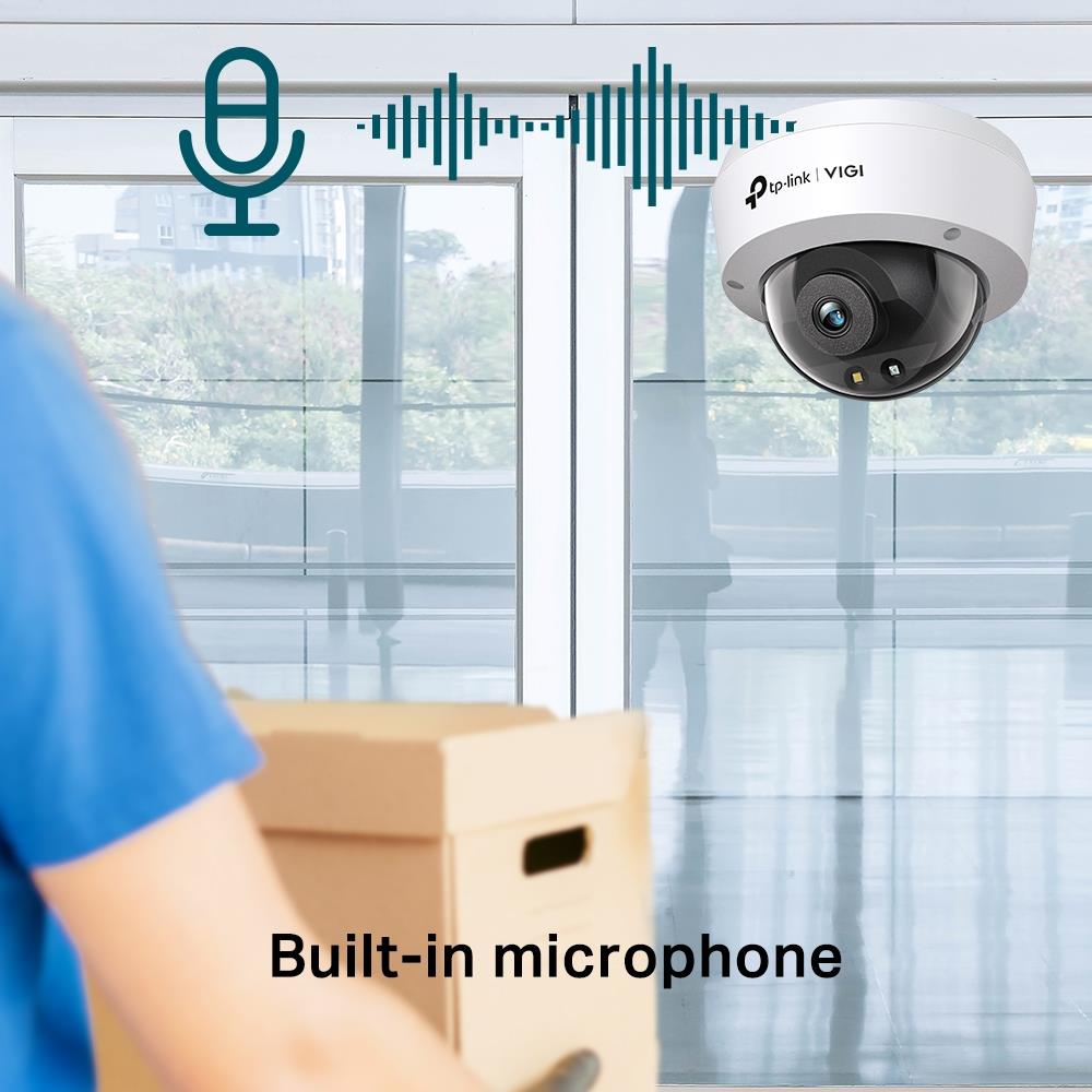 TP-Link VIGI C230 3MP IR dome IP camera, 4mm, IR 30m, Smart IR, WDR, AI, H.265+, PoE, microSD 512GB, IP67, IK10
