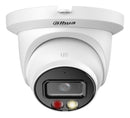 Dahua WizSense IPC-HDW2449TM-S-IL 4 MP āra kupolveida IP kamera, 3,6 mm, 78° skata leņķis, Smart Dual Light līdz 30 m, H.265, 120 dB WDR, cilvēku un transportlīdzekļu noteikšana, mikrofons, microSD līdz 256 GB, PoE, IP67, balta
