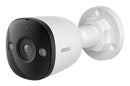 IMOU PS3E 5 MP āra bullet IP kamera, 2,8 mm, 94°, 8× digitālā tālummaiņa, 30 m nakts redzamība, H.264/H.265, cilvēku un transportlīdzekļu noteikšana, mikrofons, sirēna, microSD līdz 512 GB, PoE/12 V, IP67, balta
