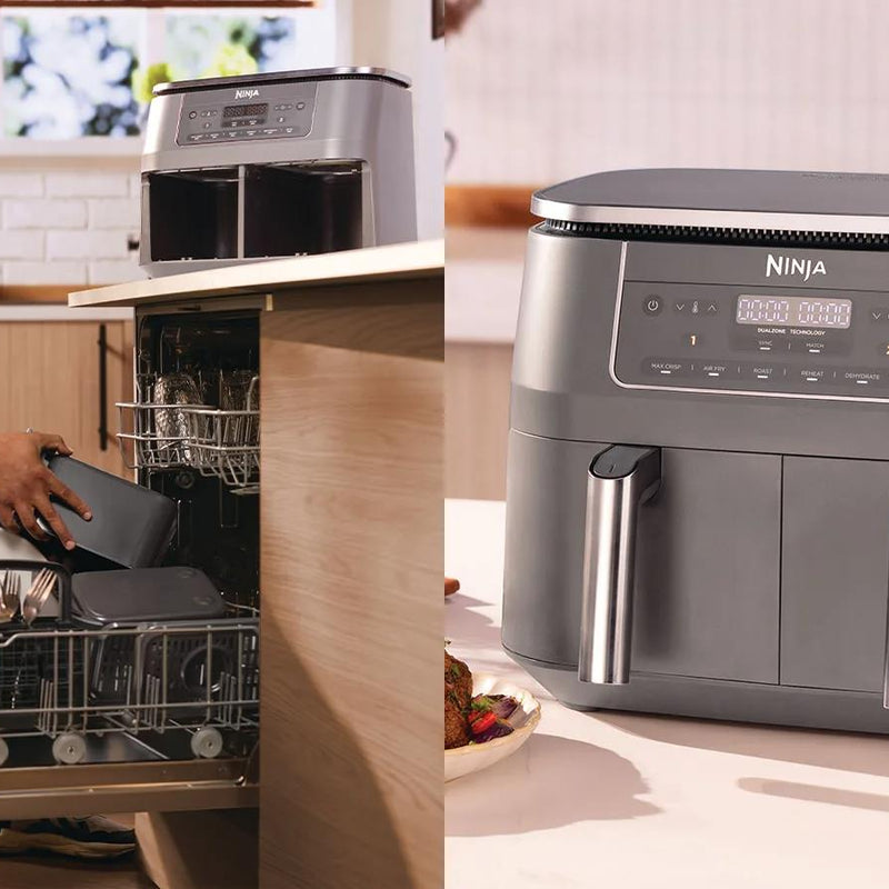 Ninja Dual Zone DZ300EU, 2470 W, 7,6 l karstā gaisa friteris ar 2 neatkarīgām 3,8 l zonām, 6 gatavošanas funkcijām, SYNC un MATCH režīmiem