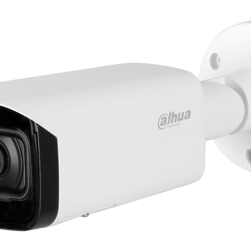 Dahua WizMind IPC-HFW5442T-ASE-0280B-S3 4 MP āra bullet IP kamera, 2,8 mm, 112°, nakts redzamība līdz 80 m, H.265, 140 dB WDR, AI cilvēku un transportlīdzekļu noteikšana, sejas noteikšana, mikrofons, microSD līdz 1 TB, PoE, IP67, IK10, balta