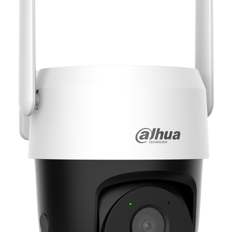 Dahua P3AE-PV-4G 3 MP bezvadu 4G PT kupolveida IP kamera, 4 mm, 73,85°, 345° grozīšana, IR un baltā apgaismojuma nakts redzamība līdz 30 m, AI noteikšana, automātiska izsekošana, microSD līdz 256 GB, IP66