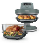 Ninja CRISPi PRO XL AS101EUGY, 7-in-1 stikla karstā gaisa friteris, 2050 W, 5,7 l un 2,3 l CleanCrisp tvertnes, Air Fry, Max Crisp, Bake, Roast, Dehydrate, Re-crisp un Prove, pelēks