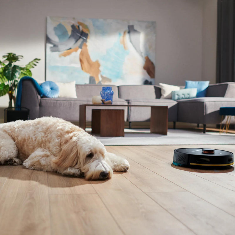 Philips 2000 Series XU2000/10, tumši zils robotizēts putekļsūcējs ar sauso un mitro uzkopšanu, 2700 Pa, LDS navigāciju, 2600 mAh, HomeRun lietotni un paklāju tīrīšanas jaudas palielināšanu