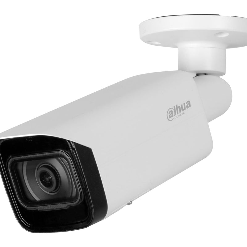 Dahua WizMind IPC-HFW5442T-ASE-0280B-S3 4 MP āra bullet IP kamera, 2,8 mm, 112°, nakts redzamība līdz 80 m, H.265, 140 dB WDR, AI cilvēku un transportlīdzekļu noteikšana, sejas noteikšana, mikrofons, microSD līdz 1 TB, PoE, IP67, IK10, balta