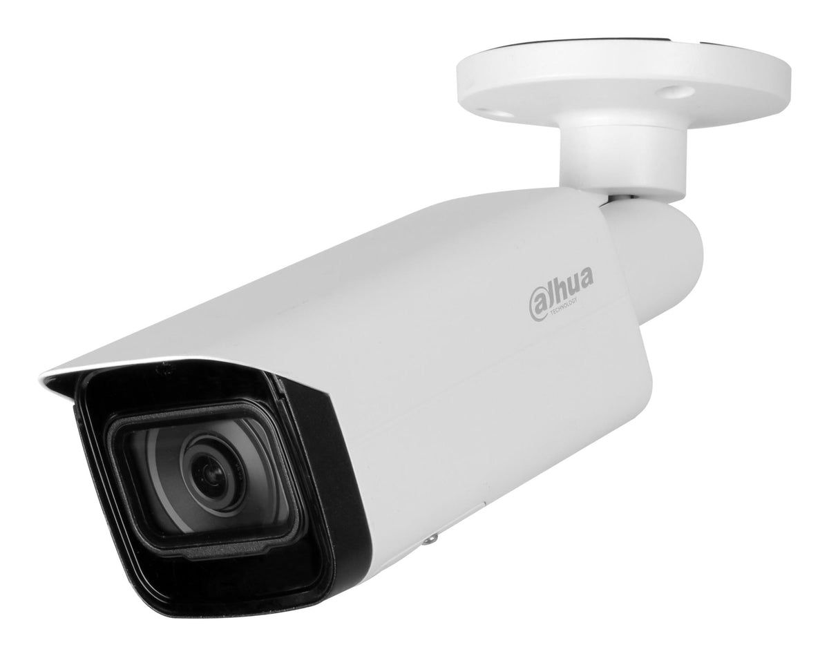 Dahua WizMind IPC-HFW5442T-ASE-0280B-S3 4 MP outdoor bullet IP camera, 2.8 mm, 112°, night vision up to 80 m, H.265, 140 dB WDR, AI human and vehicle detection, face detection, microphone, microSD up to 1 TB, PoE, IP67, IK10, white