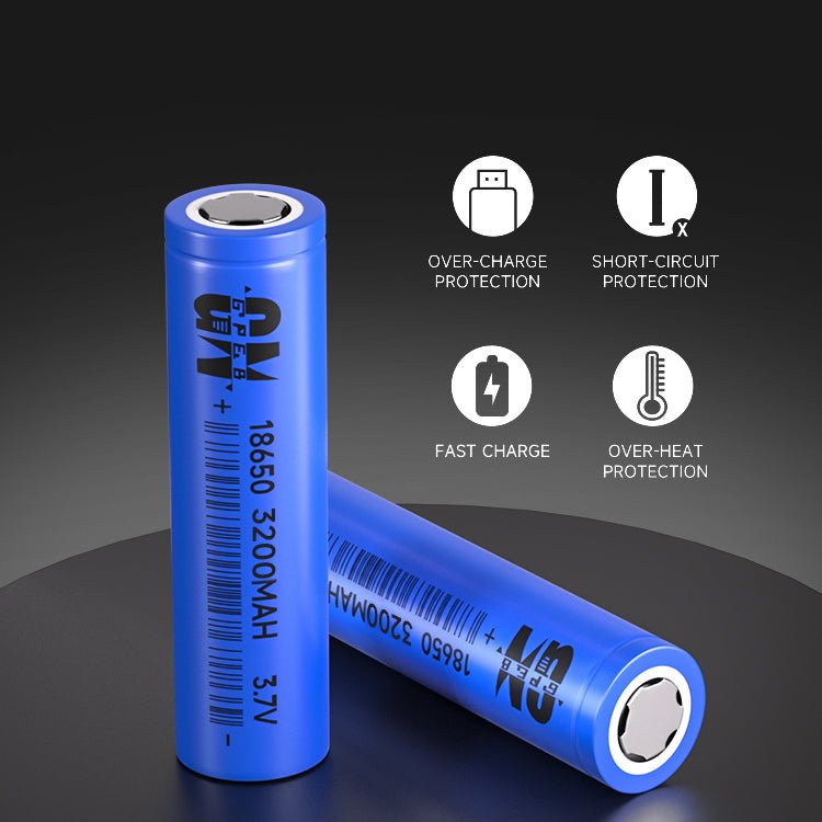 18650 litija jonu akumulators 3200mAh 3.7V 3C/5C uzlādējams elements 65x18mm 46g zema pretestība <40mΩ - ZEMLETES.LV